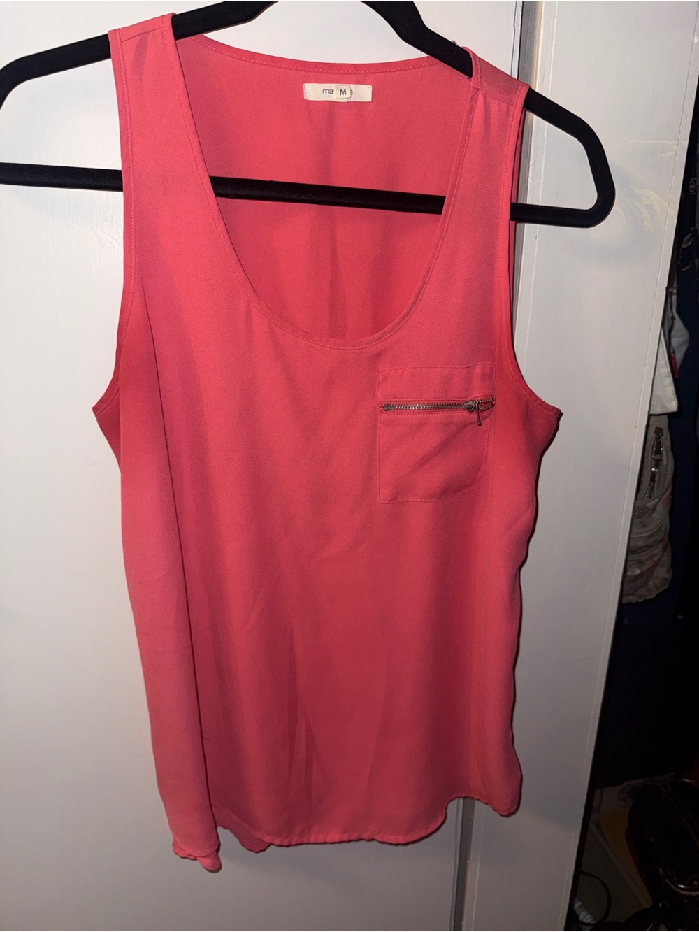 Maurices Coral Tank with Zip Pocket